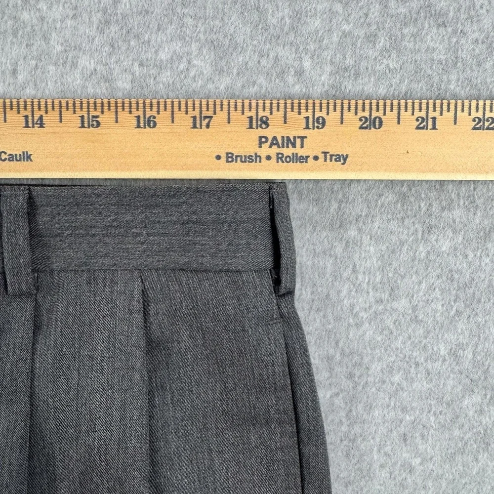 Brooks Brothers Madison Dress Pants Mens 37x32 Gray Wool Pleated Cuffed Office